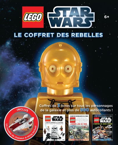  Lego - Lego Star Wars, le coffret des Rebelles - Avec 1 encyclopédie illustrée, 2 albums autocollants et un modèle de chasseur A-Wing exclusif.