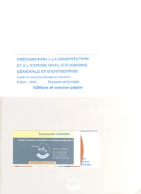 Préparation à la dissertation et à l'exposé oral d'économie générale et d'entreprise CAPET et PLP2 Economie et Gestion