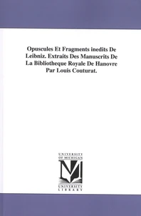 Opuscules et fragments inédits de Leibniz