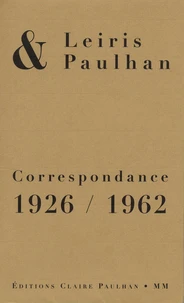 Correspondance 1926-1962