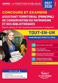 Concours et examens Assistant territorial et Assistant principal de conservation du patrimoine et des bibliothèques 2027-2028 - Tout-en-un