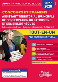 Concours et examens Assistant territorial et Assistant principal de conservation du patrimoine et des bibliothèques 2027-2028 - Tout-en-un