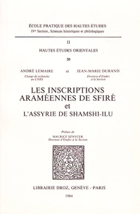 Les inscriptions Araméennes de Sfiré et l'Assyrie de Shamshi-ilu