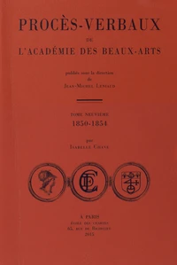 Procès-verbaux de l'Académie des beaux-arts