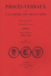 Procès-verbaux de l'Académie des beaux-arts