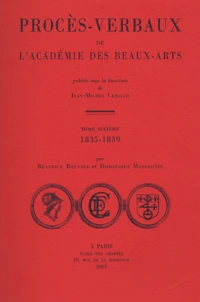 Procès-verbaux de l'Académie des beaux-arts