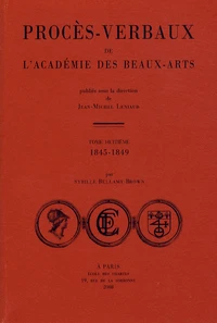 Procès-verbaux de l'Académie des beaux-arts