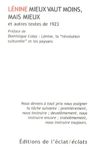 Mieux vaut moins, mais mieux et autres textes de 1923