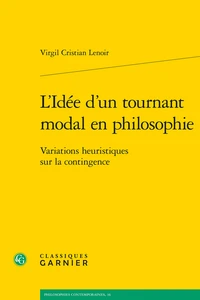 L'Idée d'un tournant modal en philosophie