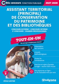 Assistant territorial (principal) de conservation du patrimoine et des bibliothèques – Tout-en-un (Catégorie B – Concours 2027-2028)