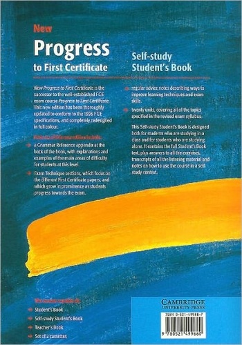 New Progress to First Certificate Self-Study. Student's Book