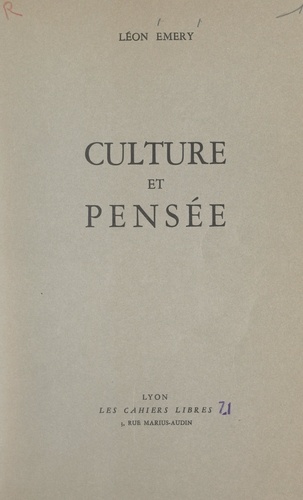 Culture et pensée