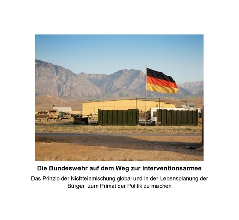 Die Bundeswehr auf dem Weg zur Interventionsarmee. Das Prinzip der Nichteinmischung global und in der Lebensplanung der Bürger  zum Primat der Politik zu machen