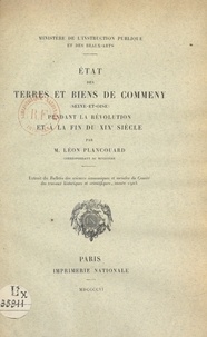 Léon Plancouard et  Ministère de l'Instruction pub - État des terres et biens de Commeny (Seine-et-Oise) pendant la Révolution et à la fin du XIXe siècle.