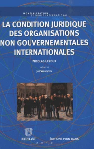La condition juridique des organisations non gouvernementales internationales