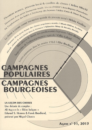 Agone N° 51, 2013 Campagnes populaires, campagnes bourgeoises