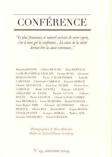 Piero Calamandrei et George Boas - Conférence N° 29, Automne 2009 : .