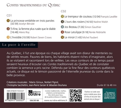 Contes traditionnels du Québec  avec 2 CD audio