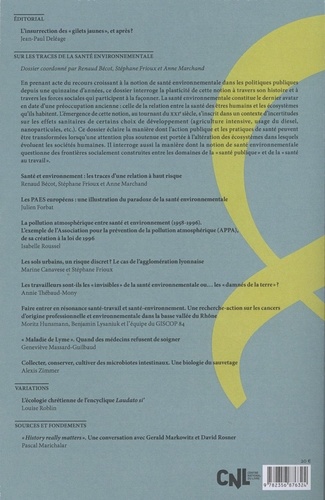 Ecologie et Politique N° 58/2019 Sur les traces de la santé environnementale