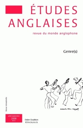 Frédéric Regard - Etudes anglaises N° 61/3, Juillet-sep : Genre(s).