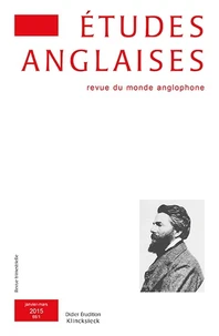 Etudes anglaises N° 68/1, janvier-mars 2015