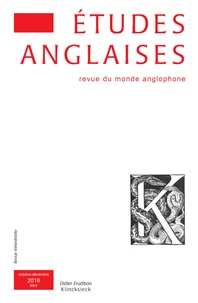 Etudes anglaises N° 69/4, octobre-décembre 2016