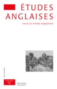 Etudes anglaises N° 70/3, juillet-septembre 2017