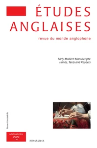 Early Modern Manuscripts: Hands, Texts and Readers