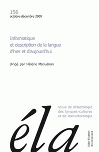 Informatique et description de la langue d'hier et d'aujourd'hui