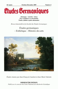 Etudes Germaniques N° 256, octobre-décembre 2009