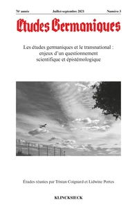 Les études germaniques et le transnational : enjeux d’un questionnement scientifique et épistémologique