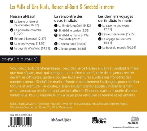 Les Mille et Une Nuits, Hassan al-Basrî & Sindbâd le marin. 3 CD audio