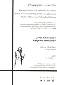 Jerzy Kalinowski : logique et normativité