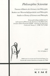 Gerhard Heinzmann - Philosophia Scientiae Volume 14 N° 1/2010 : .