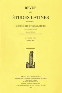 Revue des études latines N° 101/2023