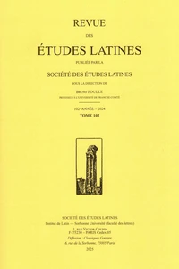 Revue des études latines N° 102/2024