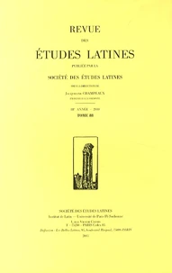 Revue des études latines N° 88/2010