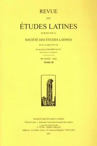 Revue des études latines N° 98/