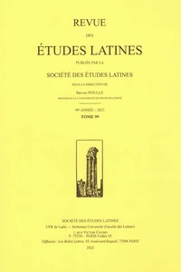 Revue des études latines N° 99/2020