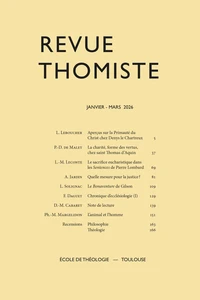 Revue thomiste N° 1/2026
