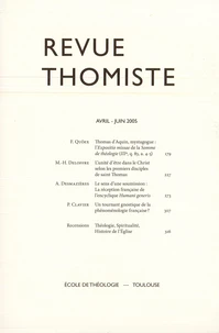Revue thomiste N° 2/2005