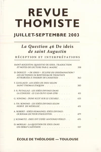Revue thomiste N° 3/2003, juillet-septembre 2003