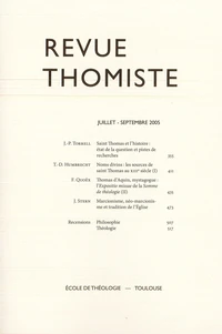 Revue thomiste N° 3/2005, juillet-septembre 2005
