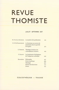 Revue thomiste N° 3/2007, juillet-septembre 2007