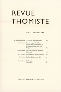 Revue thomiste N° 3/2009, juillet-septembre 2009