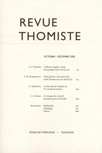 Revue thomiste N° 4/2005