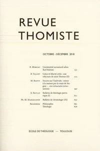 Revue thomiste N° 4/2018, octobre-décembre 2018