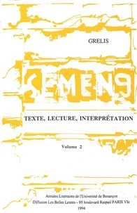 Texte, lecture, interprétation tome 2