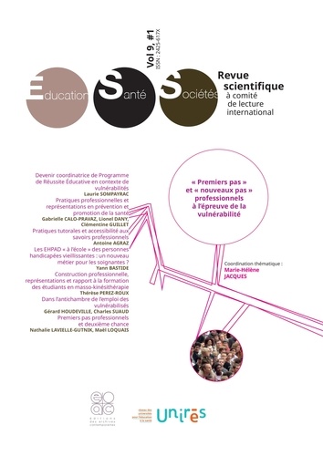 Education, Santé, Sociétés Volume 9 N° 1