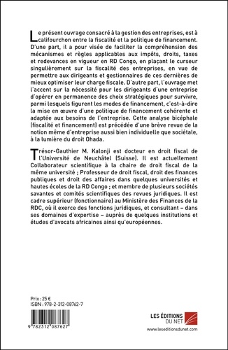 Manuel de Fiscalité et Financement des Entreprises. Avec une référence spécifique au droit congolais et au droit OHADA